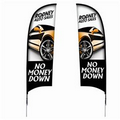 9' Razor Sail Sign Kit Double-Sided w/Spike Base